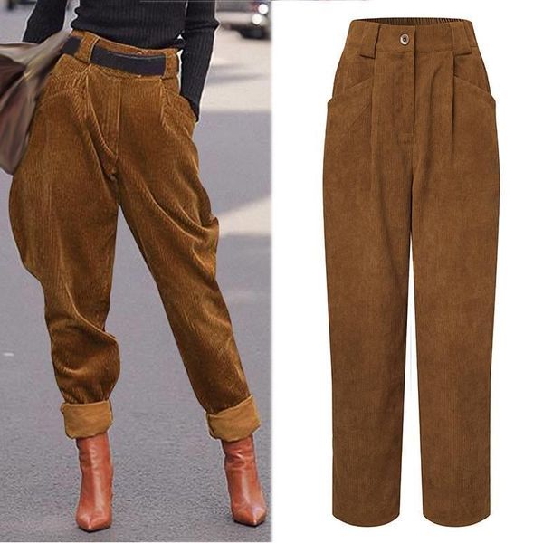 winter harem trousers women high waist corduroy pants 2020 autumn pockets casual loose solid harajuku buttoms oversized, Black;white
winter harem trousers women high waist corduroy pants 2020 autumn pockets casual loose solid harajuku buttoms oversized, Black;white