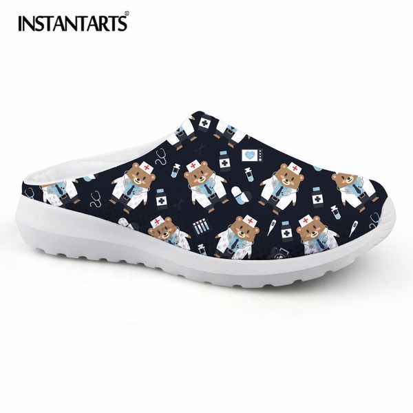 instantarts summer women mesh sandals cute cartoon medical bear printing slip-on slippers light weight beach water shoes female y200702, Black
instantarts summer women mesh sandals cute cartoon medical bear printing slip-on slippers light weight beach water shoes female y200702, Black