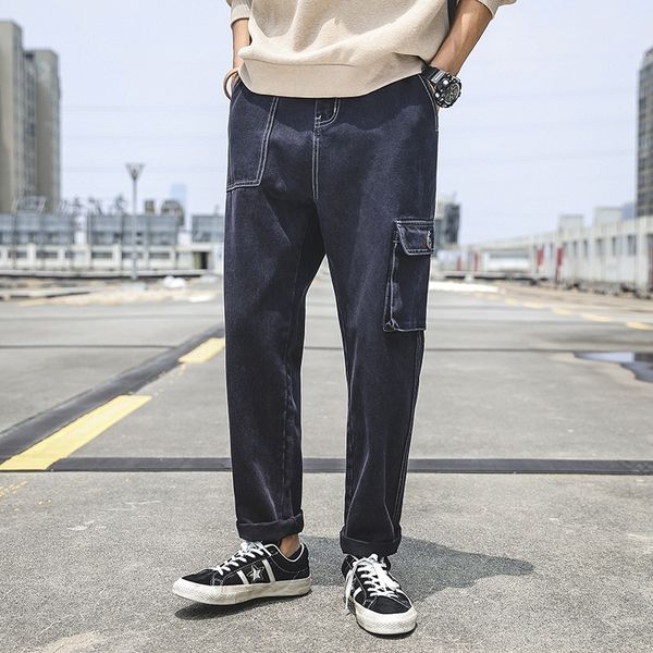 oke5v dark men's style multi-pocket tube straight tooling dad pants jeans and jeans autumn new minimalist harajuku small sgyy9, Blue
oke5v dark men's style multi-pocket tube straight tooling dad pants jeans and jeans autumn new minimalist harajuku small sgyy9, Blue