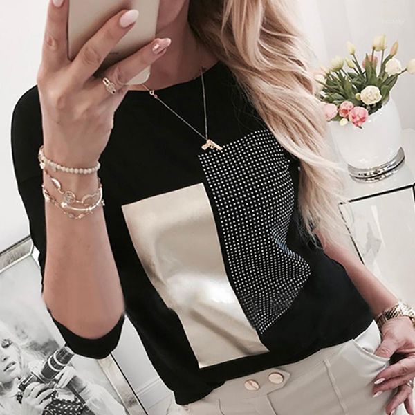 plus size s-3xl women casual autumn patchwork drilling long sleeve t-shirt ladies fashion streetwear european sj5093m1, White
plus size s-3xl women casual autumn patchwork drilling long sleeve t-shirt ladies fashion streetwear european sj5093m1, White