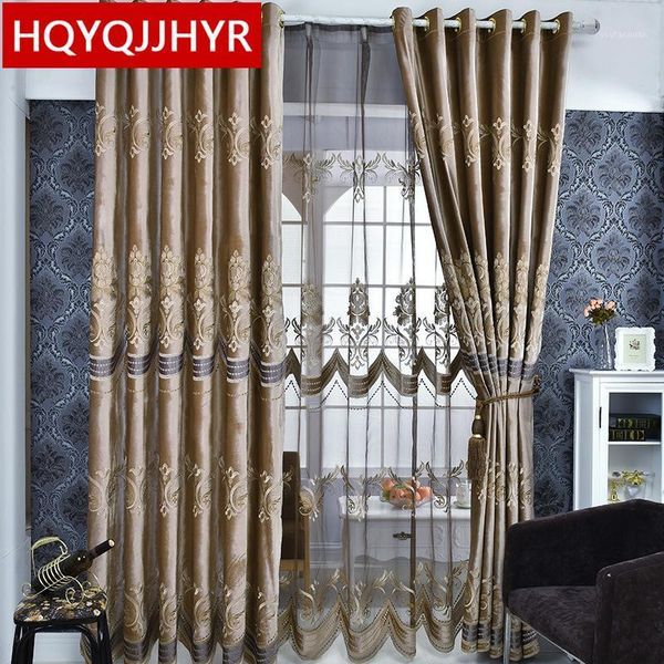 curtain & drapes europe custom brown velvet embroidered curtains for living room villas classic luxury bedroom/kitchen1
curtain & drapes europe custom brown velvet embroidered curtains for living room villas classic luxury bedroom/kitchen1