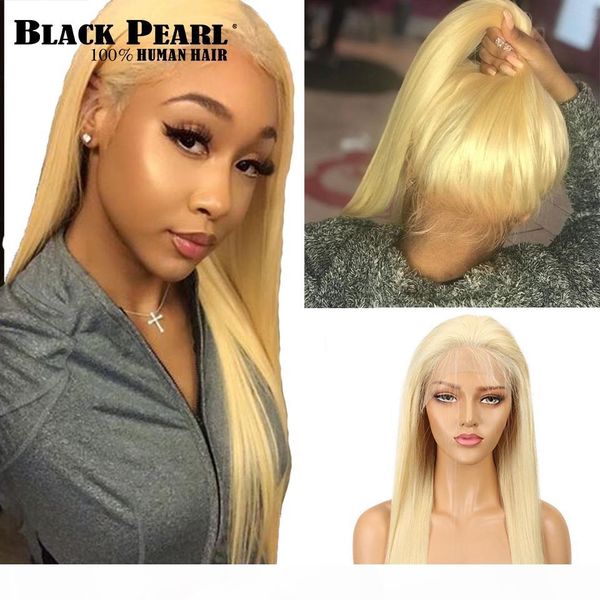 613 blonde lace front wig with baby hair brazilian straight remy human hair 613 frontal wigs 14-18 inches 150% density, Black
613 blonde lace front wig with baby hair brazilian straight remy human hair 613 frontal wigs 14-18 inches 150% density, Black