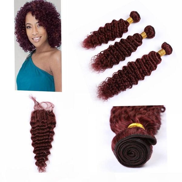 indian deep wave hair bundles with closure 4" * 4" deep wavy hair bundles with closure #99j color, Black;brown
indian deep wave hair bundles with closure 4" * 4" deep wavy hair bundles with closure #99j color, Black;brown