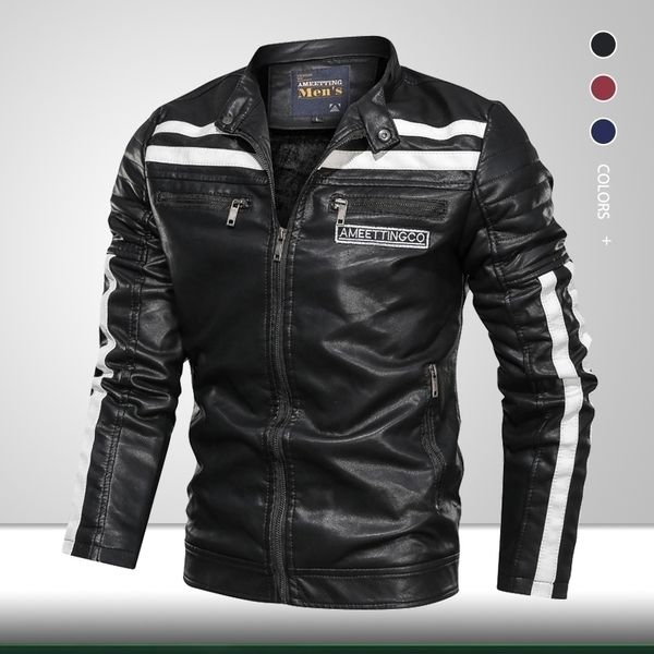 men's motorcycle leather jacket winter men fashion casual biker jacket coat male stand collar warm pu outwear 201201, Black;brown
men's motorcycle leather jacket winter men fashion casual biker jacket coat male stand collar warm pu outwear 201201, Black;brown