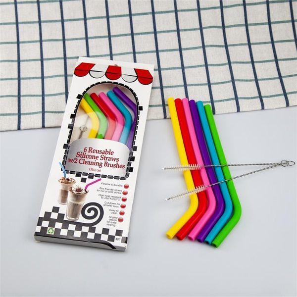 8pcs/lot food grade drinking reusable bent set with two brushes recycling silicone cocktail straws dhe2124
8pcs/lot food grade drinking reusable bent set with two brushes recycling silicone cocktail straws dhe2124