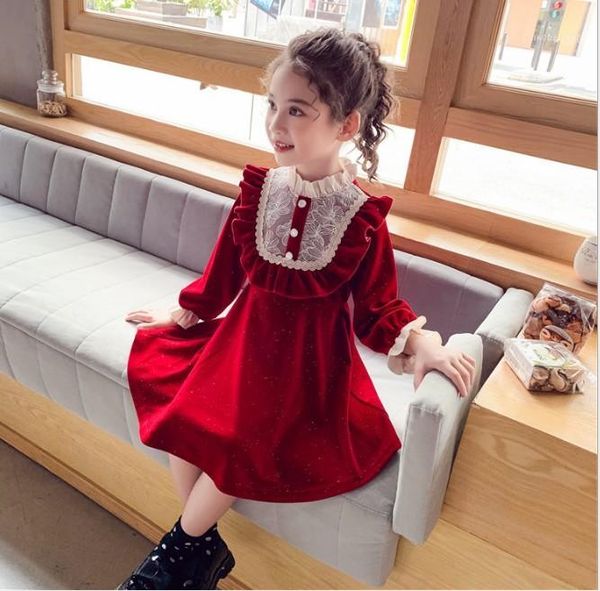 girls fall dresses 2020 new fashion princess long sleeve red velvet skirt birthday gifts for children1, Red;yellow
girls fall dresses 2020 new fashion princess long sleeve red velvet skirt birthday gifts for children1, Red;yellow