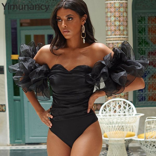 yimunancy off shoulder women fashion ruffle black 2020 ladies ny bodysuit summer overalls, Black;white
yimunancy off shoulder women fashion ruffle black 2020 ladies ny bodysuit summer overalls, Black;white