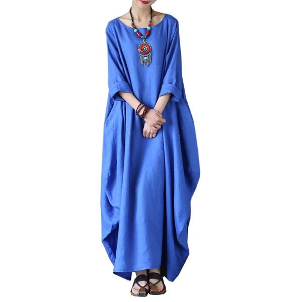 2020 women casual cotton linen 3/4 sleeve loose oversized long maxi shirt dress tunic abaya kaftan plus size white, Black;gray
2020 women casual cotton linen 3/4 sleeve loose oversized long maxi shirt dress tunic abaya kaftan plus size white, Black;gray