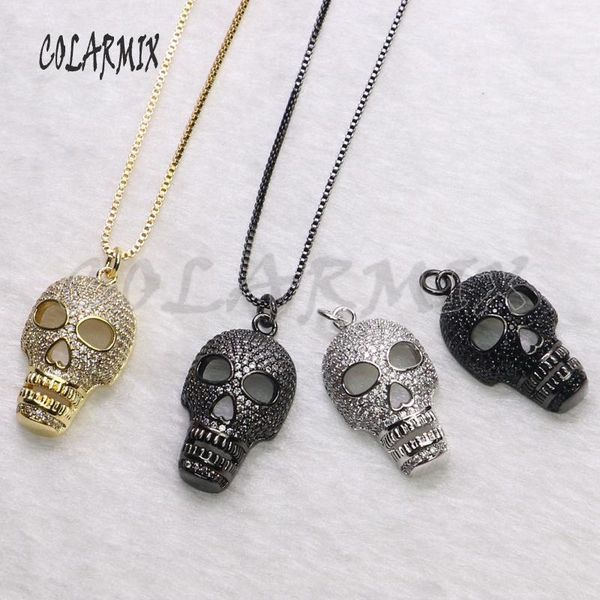 chains 5 strands skull pendants necklace crystal mix colors jewelry for women zircon accessories jewels 55121, Silver
chains 5 strands skull pendants necklace crystal mix colors jewelry for women zircon accessories jewels 55121, Silver