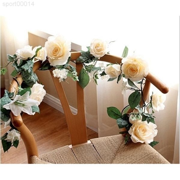a-new design 1 .7m artificial silk rose flower ivy vine leaf garland wedding party home decor
a-new design 1 .7m artificial silk rose flower ivy vine leaf garland wedding party home decor
