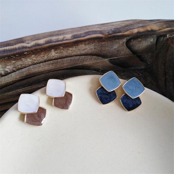 stud hit color vintage enamel square geometric white brown blue orange earrings for women girl gift jewelry bijoux, Golden;silver
stud hit color vintage enamel square geometric white brown blue orange earrings for women girl gift jewelry bijoux, Golden;silver