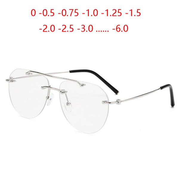 new rimless anti-blue light oval prescription eyeglasses women men minus lens diopter glasses 0 -0.5 -0.75 to -6.0, White;black
new rimless anti-blue light oval prescription eyeglasses women men minus lens diopter glasses 0 -0.5 -0.75 to -6.0, White;black