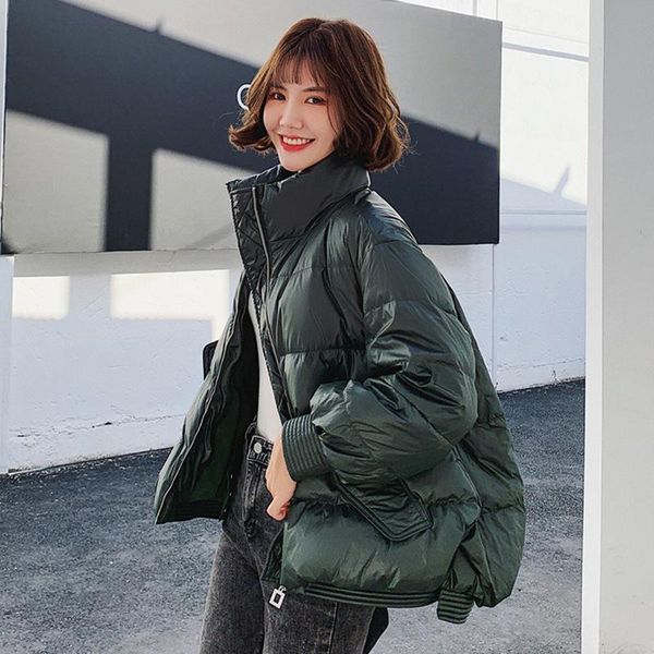 2020 new korean style loose padded down jacket women's short style jacket fashion small stand collar white duck down coat, Black
2020 new korean style loose padded down jacket women's short style jacket fashion small stand collar white duck down coat, Black