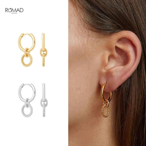 hoop & huggie romad geometric leaves circle stacked pendientes earrings for women punk ins glossy pierced earings silver 925 jewelry gift, Golden;silver 
hoop & huggie romad geometric leaves circle stacked pendientes earrings for women punk ins glossy pierced earings silver 925 jewelry gift, Golden;silver