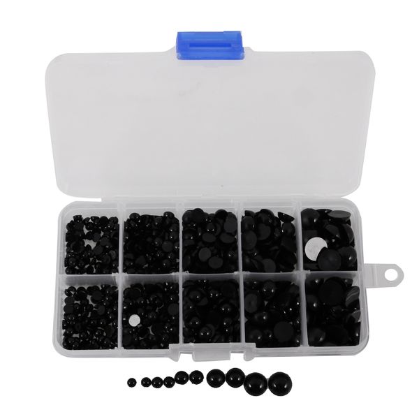 760 pieces 4-10mm round plastic black flat doll eyes for doll animal puppet diy making
760 pieces 4-10mm round plastic black flat doll eyes for doll animal puppet diy making