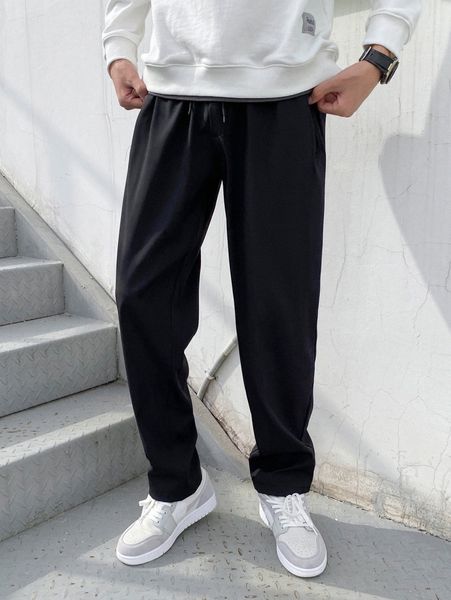 men grommet drawstring waist pants e7o0#, Black
men grommet drawstring waist pants e7o0#, Black