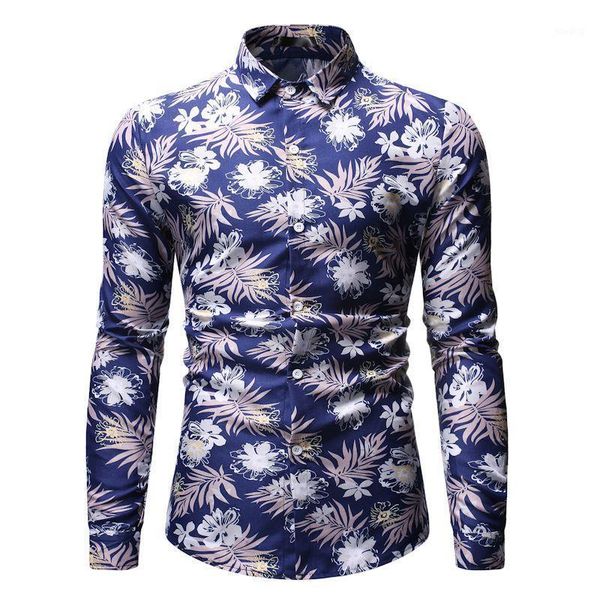 mens white floral printed dress shirt men chemise homme 2020 spring new slim fit long sleeve social shirt male camisa masculina1, White;black 
mens white floral printed dress shirt men chemise homme 2020 spring new slim fit long sleeve social shirt male camisa masculina1, White;black