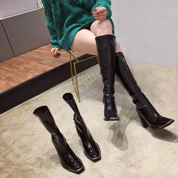 boots black punk metal square toe knee 2021 autumn high heel womens long designer heels sapatos de mujer1
boots black punk metal square toe knee 2021 autumn high heel womens long designer heels sapatos de mujer1