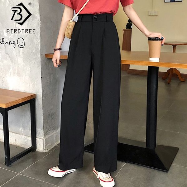 women wide leg pants summer thin fabric high waist pockets button fly long trousers casual bottoms all match b06810k 201113, Black;white
women wide leg pants summer thin fabric high waist pockets button fly long trousers casual bottoms all match b06810k 201113, Black;white