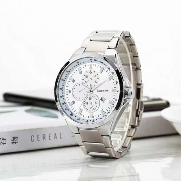 fashion eye watch luminous men's three six pin gift wristwatch, Slivery;brown
fashion eye watch luminous men's three six pin gift wristwatch, Slivery;brown