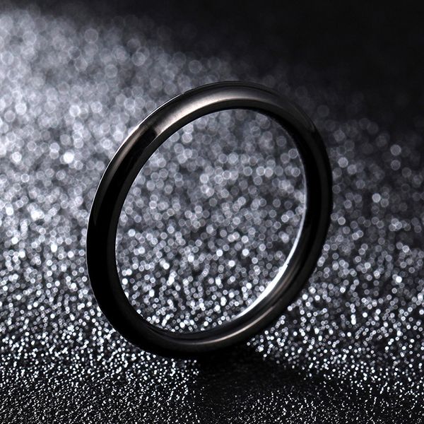 and 2.5mm black stainless steel ring for man women, Silver
and 2.5mm black stainless steel ring for man women, Silver