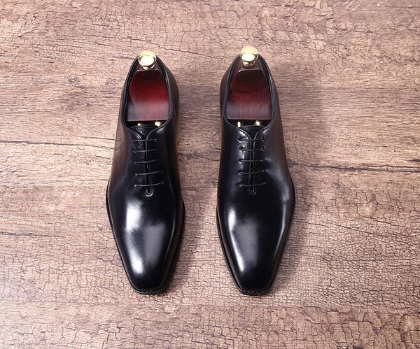 italian men's lace up genuine learther handmade wedding shoes men's business dress derby shoes square head shoe, Black
italian men's lace up genuine learther handmade wedding shoes men's business dress derby shoes square head shoe, Black