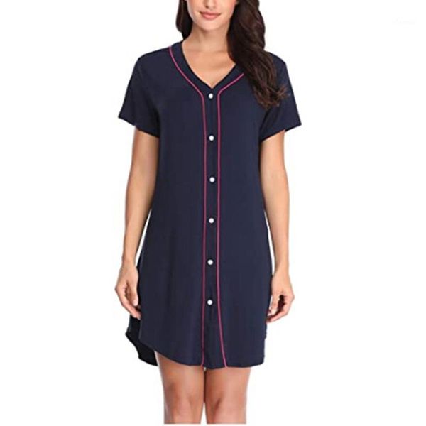 simple sleepwear women's home service spring nighty summer bathrobe new loose short sleeve cardigan v-neck nightwear1, Black;red
simple sleepwear women's home service spring nighty summer bathrobe new loose short sleeve cardigan v-neck nightwear1, Black;red