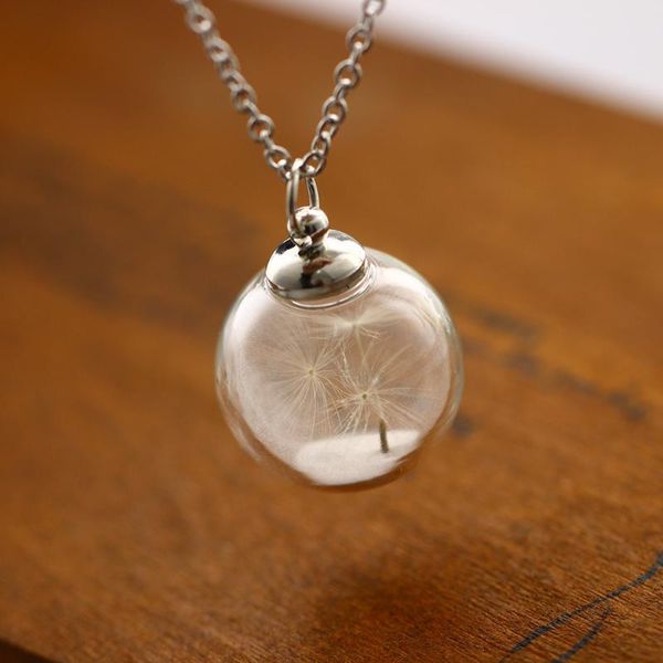 houbian mini glass ball luminous necklace dandelion seed necklace for women's party, Silver
houbian mini glass ball luminous necklace dandelion seed necklace for women's party, Silver