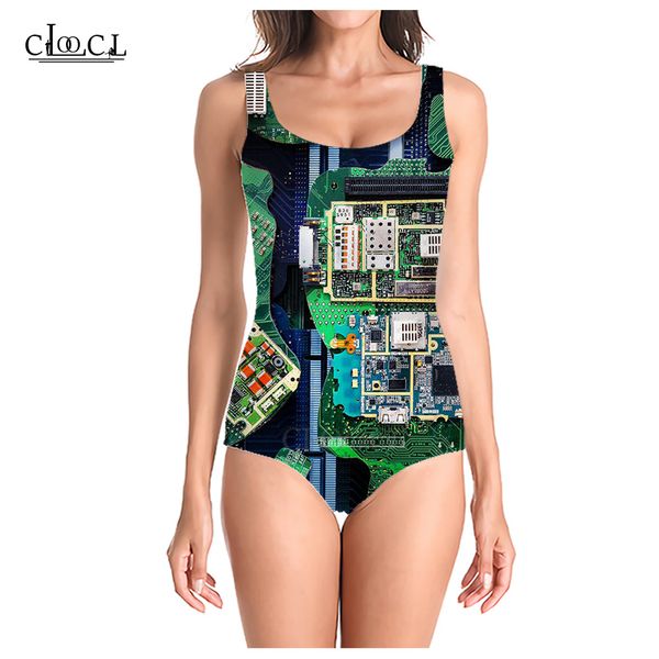 cloocl popular electronic chip new summer 3d printed women sleeveless swimsuit casual fashion swimsuits beach one piece swimwear, White;black
cloocl popular electronic chip new summer 3d printed women sleeveless swimsuit casual fashion swimsuits beach one piece swimwear, White;black