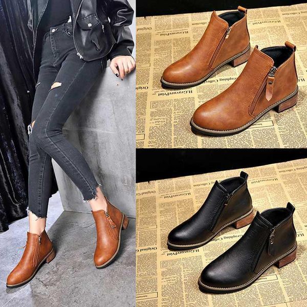 round toe autumn boots women's low shoes booties ladies luxury designer lace up chunky heel bootee woman 2020 zipper mid-calf1, Black
round toe autumn boots women's low shoes booties ladies luxury designer lace up chunky heel bootee woman 2020 zipper mid-calf1, Black