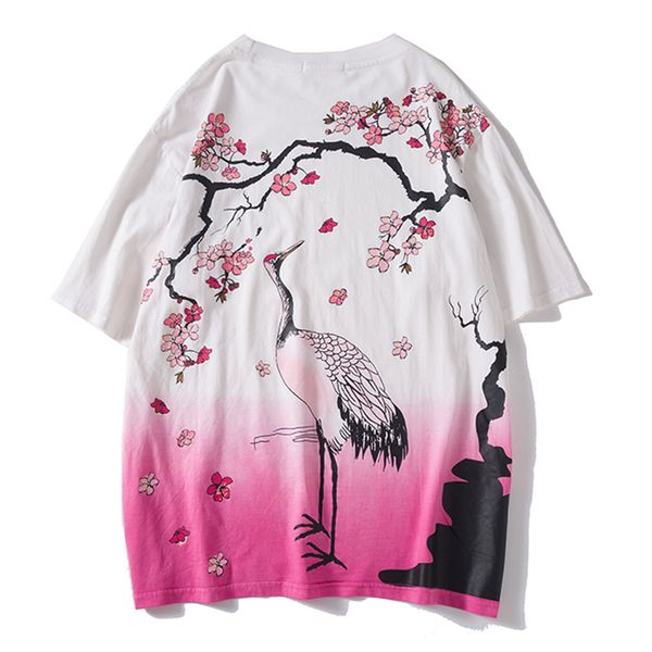 t shirt streetwear sakura cherry crane japanese hip hop tshirt gradient cotton t-shirt summer short sleeve tee kg-645, White;black
t shirt streetwear sakura cherry crane japanese hip hop tshirt gradient cotton t-shirt summer short sleeve tee kg-645, White;black