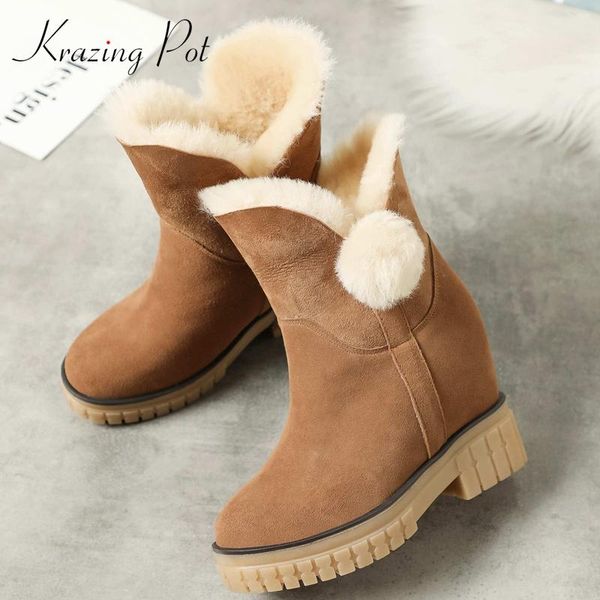 krazing pot snow boots winter shoes round toe thick high heel slip on convenient daily wear dating ankle boots l65, Black
krazing pot snow boots winter shoes round toe thick high heel slip on convenient daily wear dating ankle boots l65, Black