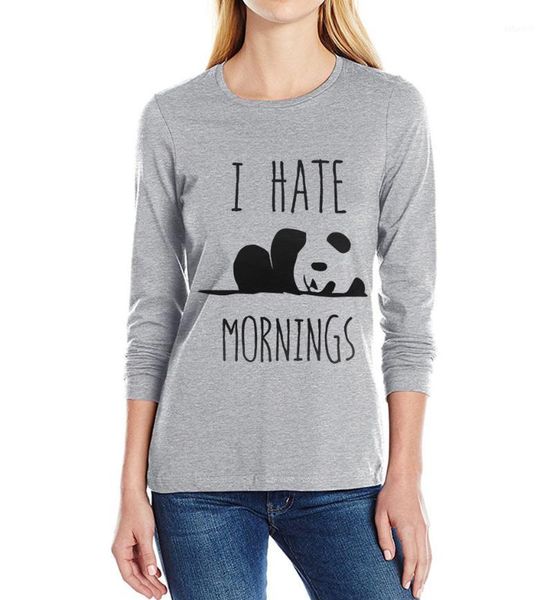 2017 spring autumn i hate mornings panda print women t shirt 100% cotton casual funny shirt for lady jumper streetwear mma1, White
2017 spring autumn i hate mornings panda print women t shirt 100% cotton casual funny shirt for lady jumper streetwear mma1, White