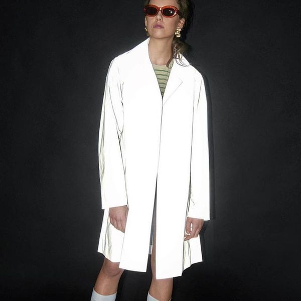 autumn womens reflective jackets coat women basic coats turn-down collar luminous long jacket female vintage overcoat, Black;brown
autumn womens reflective jackets coat women basic coats turn-down collar luminous long jacket female vintage overcoat, Black;brown