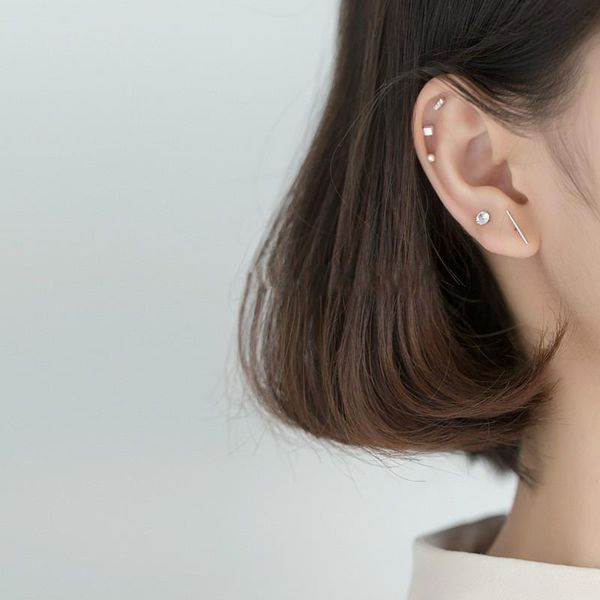 stud real 925 sterling silver earrings fashion small geometric female temperament sweet ear jewelry for women, Golden;silver
stud real 925 sterling silver earrings fashion small geometric female temperament sweet ear jewelry for women, Golden;silver