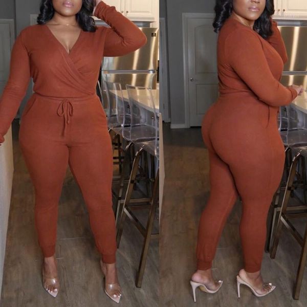2020 new autumn jumpsuit women plus size 3xl 4xl brown long sleeve deep v neck high waist elegant fashion daily wear rompers, Black;white
2020 new autumn jumpsuit women plus size 3xl 4xl brown long sleeve deep v neck high waist elegant fashion daily wear rompers, Black;white