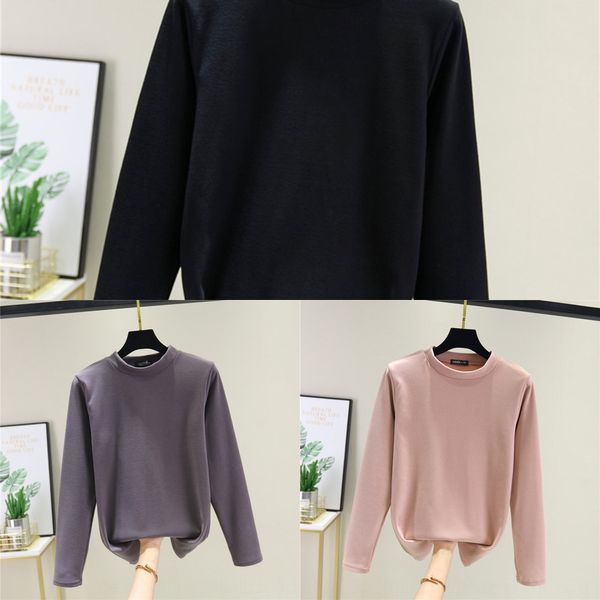 half high collar double sided thickened denim warm bottomed shirt women's autumn winter slim long sleeve t-shirt korean self heating wa, White
half high collar double sided thickened denim warm bottomed shirt women's autumn winter slim long sleeve t-shirt korean self heating wa, White