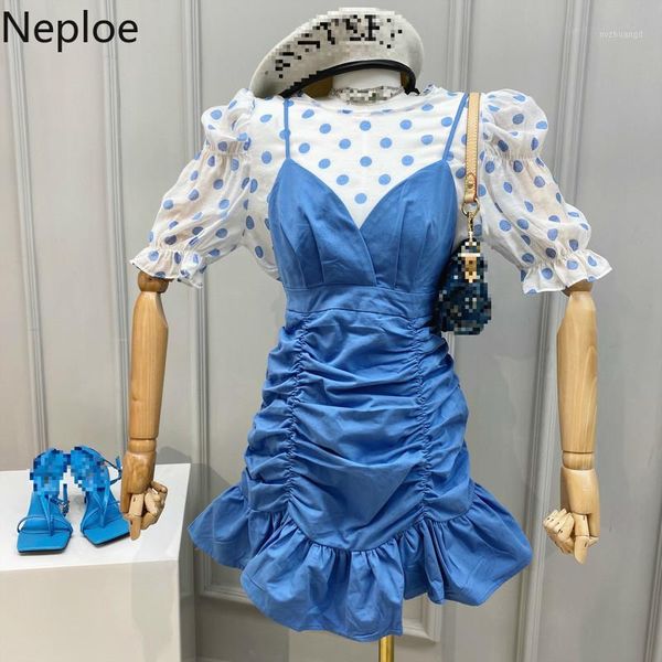 neploe 2 piece set women polka dot o neck puff sleeve blouse+pleated ruffles spaghetti strap dresses fashion suits 1d7691, White
neploe 2 piece set women polka dot o neck puff sleeve blouse+pleated ruffles spaghetti strap dresses fashion suits 1d7691, White