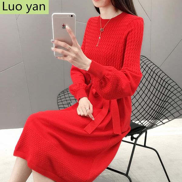 7 colors hollow knitted dress 2020 autumn winter women long sleeve o-neck lantern sleeve sashes bow ladies graceful clothes, Black;gray
7 colors hollow knitted dress 2020 autumn winter women long sleeve o-neck lantern sleeve sashes bow ladies graceful clothes, Black;gray