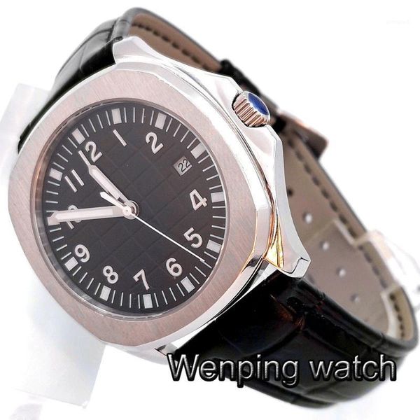 wristwatches 40mm bliger sterile black dial date sapphire glass luminous brushed bezel automatic square mens mechanical watch1, Slivery;brown
wristwatches 40mm bliger sterile black dial date sapphire glass luminous brushed bezel automatic square mens mechanical watch1, Slivery;brown