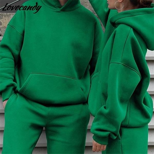 autumn winter matching couple casual solid hooded hoodies and pants two piece sets lover pullover tracksuits suits 220315, White
autumn winter matching couple casual solid hooded hoodies and pants two piece sets lover pullover tracksuits suits 220315, White