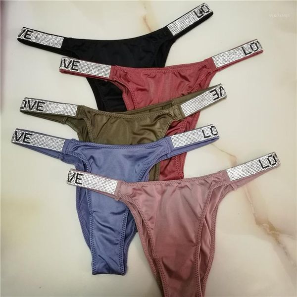 women thongs letter rhinestones thin belt g-string thong fashion low waist shorts briefs t-back fitness triangle panties1, Black;pink
women thongs letter rhinestones thin belt g-string thong fashion low waist shorts briefs t-back fitness triangle panties1, Black;pink