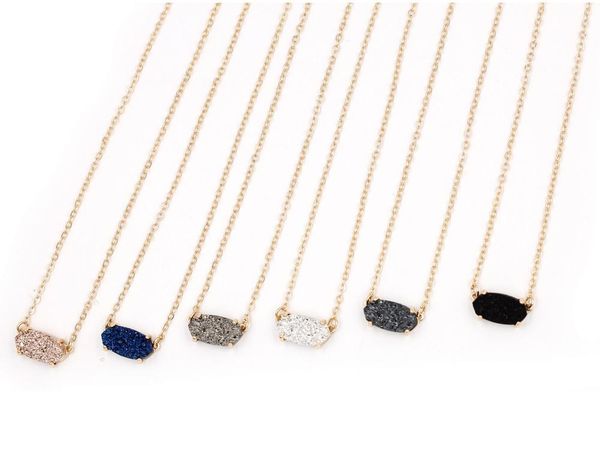 2020 new fashion new small druzy plated colored pendant necklace for women, Golden;silver
2020 new fashion new small druzy plated colored pendant necklace for women, Golden;silver