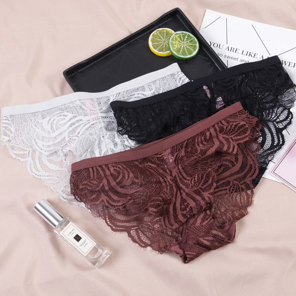 new french romantic eyelash lace medium low waist sweet hollow large women's triangle underwear, Black;pink
new french romantic eyelash lace medium low waist sweet hollow large women's triangle underwear, Black;pink