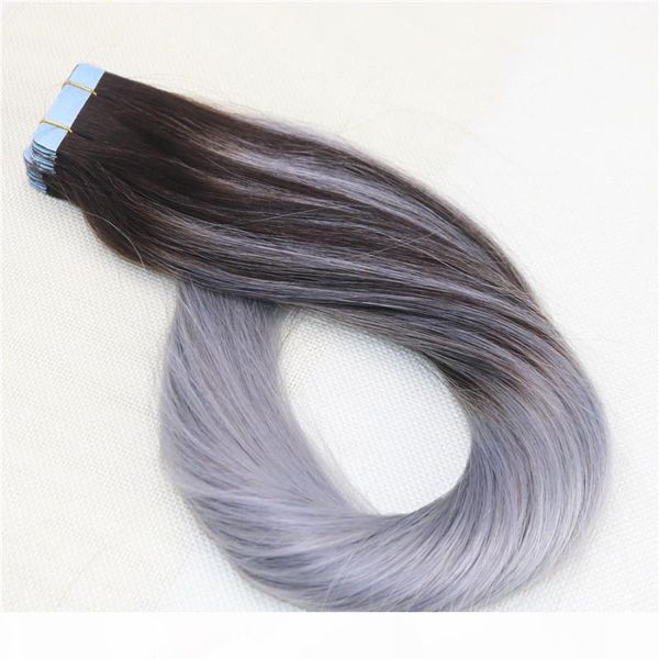 100% unprocessed tape in human hair extensions omber sliver grey skin weft tape on hair extensions 8a thick ends balayage tape ins, Black
100% unprocessed tape in human hair extensions omber sliver grey skin weft tape on hair extensions 8a thick ends balayage tape ins, Black
