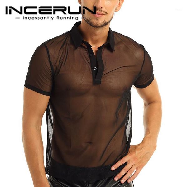 incerun 2020 men shirts transparent mesh chic lapel short sleeve breathable shirts men party nightclub camisas hombre s-5xl1, White;black
incerun 2020 men shirts transparent mesh chic lapel short sleeve breathable shirts men party nightclub camisas hombre s-5xl1, White;black