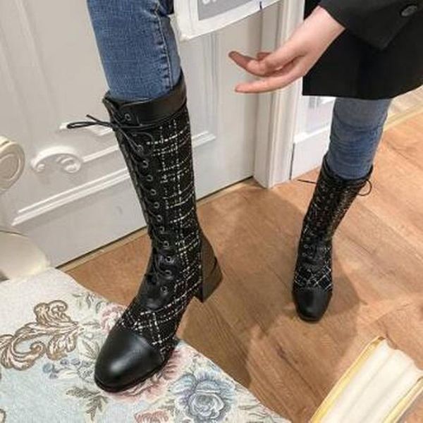 women mid heels knee high boots gladiator booties plus size autumn pu leather lace up shoes zapatos de hombres personlizar d1834, Black
women mid heels knee high boots gladiator booties plus size autumn pu leather lace up shoes zapatos de hombres personlizar d1834, Black