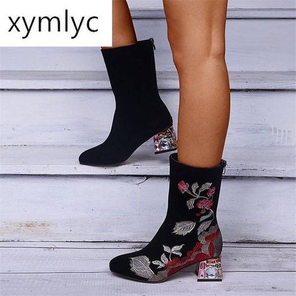 boots autumn winter woman mild-calf women crystal high heels female fashion embroidery zip shoes women's plus size 35-43, Black
boots autumn winter woman mild-calf women crystal high heels female fashion embroidery zip shoes women's plus size 35-43, Black