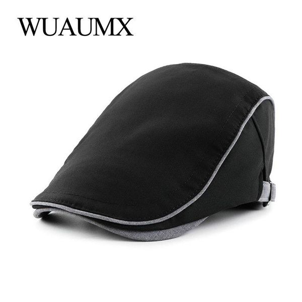 wuaumx englad style spring autumn men's beret hats simple forward cap solid vintage beret cap casual flat peaked cabbie, Blue;gray
wuaumx englad style spring autumn men's beret hats simple forward cap solid vintage beret cap casual flat peaked cabbie, Blue;gray