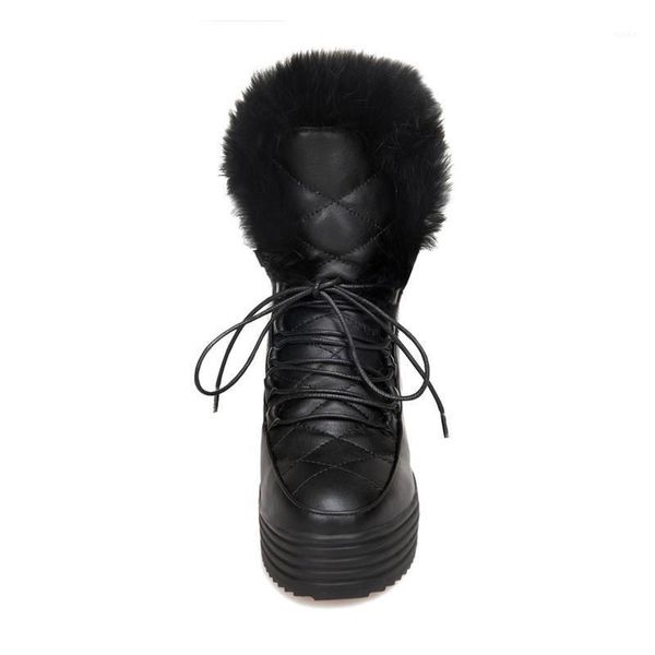 boots fur trim womens snow fashion hidden heel wedges antiskid winter warm lady ankle platform female footwear1, Black
boots fur trim womens snow fashion hidden heel wedges antiskid winter warm lady ankle platform female footwear1, Black